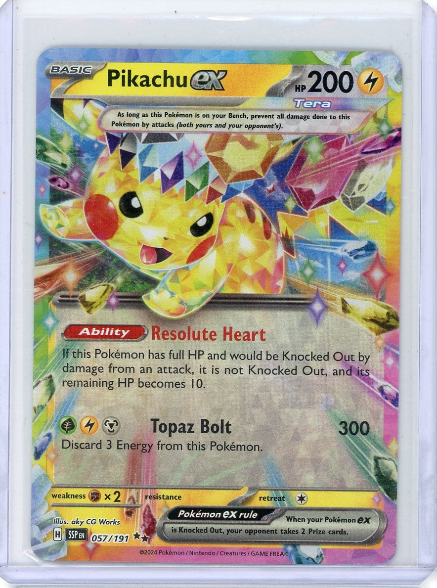 Pikachu EX 2024 Pokemon Surging Sparks #057/191