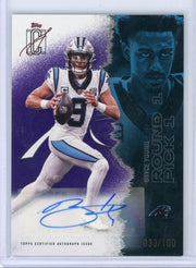 Bryce Young 2025 Topps Signature Class Football Autograph Purple #'d 033/100
