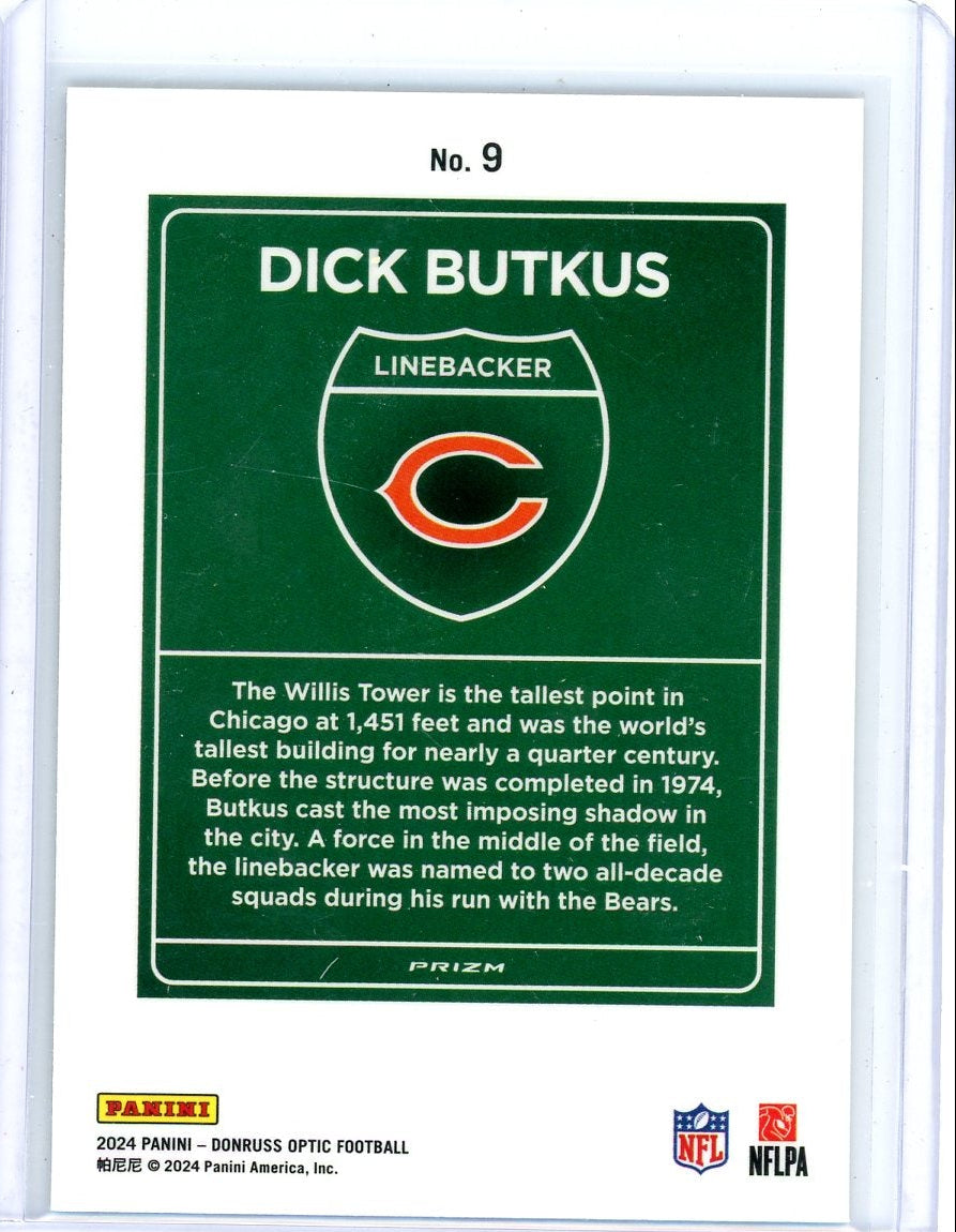 Dick Butkus 2025 Panini Donruss Optic Downtown SSP