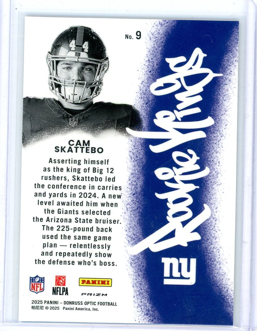 Cam Skattebo 2025 Panini Donruss Optic Rookie Kings SSP