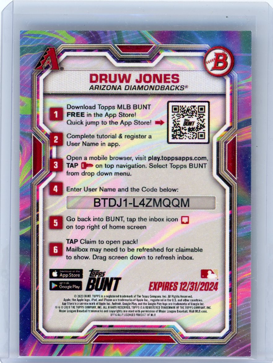 Druw Jones 2022 VIP Bowman Transcendent #'d 33/100