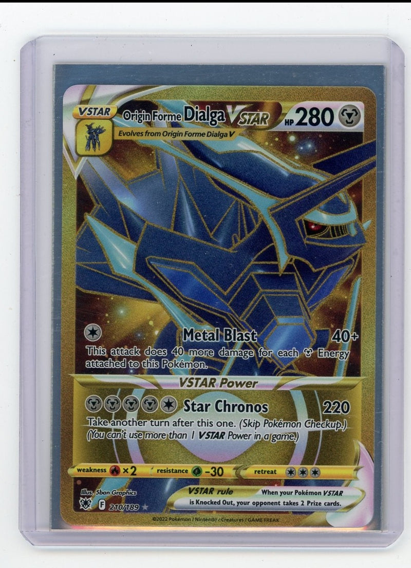 Dialga VSTAR 2022 Pokémon rare lucky gold holo 210/189