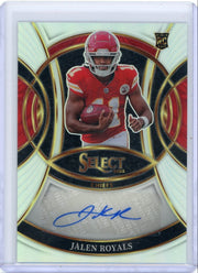 Jalen Royals 2025 Panini Select Signatures autograph rookie card silver prizm