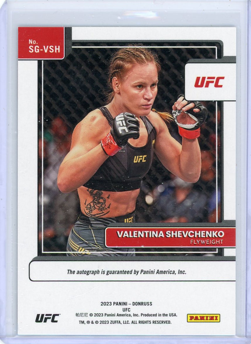 Valentina Shevchenko 2023 Panini Donruss Signature Series autograph