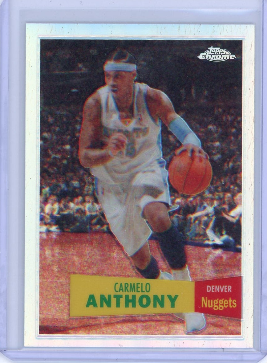 Carmelo Anthony 2007 Topps Chrome retro refractor #'d 832/999