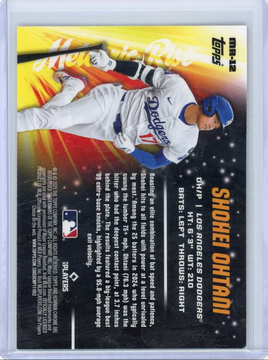Shohei Ohtani 2025 Bowman Chrome Meteoric Rise Mojo Refractor
