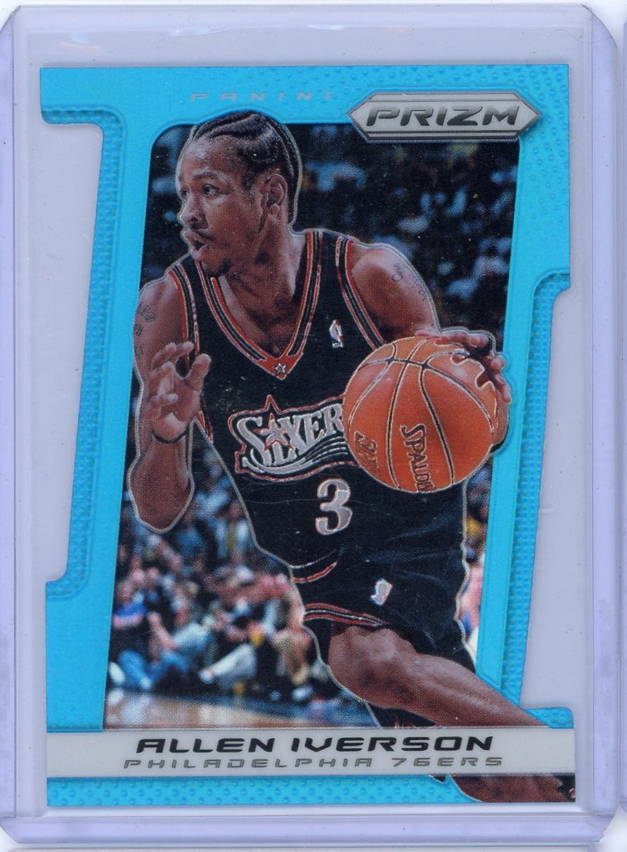 Allen Iverson 2013-14 Panini Prizm light blue prizm die-cut #'d 065/199