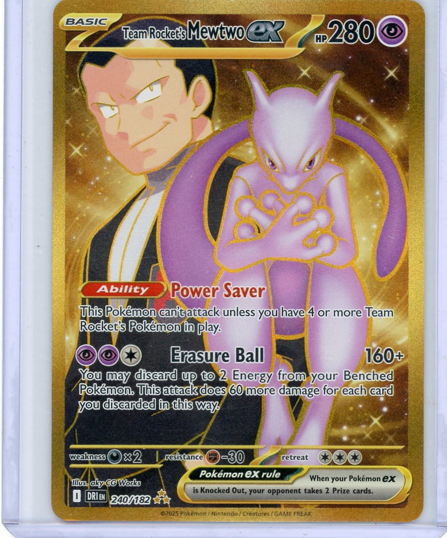 Team Rocket's Mewtwo Pokémon Destined Rivals Hyper Rare #240/182