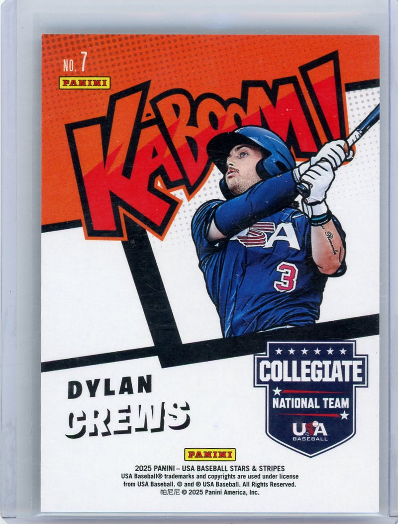 Dylan Crews 2024 Panini USA Baseball Stars & Stripes Kaboom!