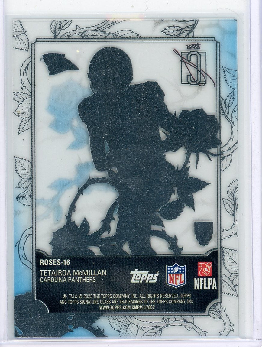 Tetairoa McMillan 2025 Topps Signature Class Football Roses SSP