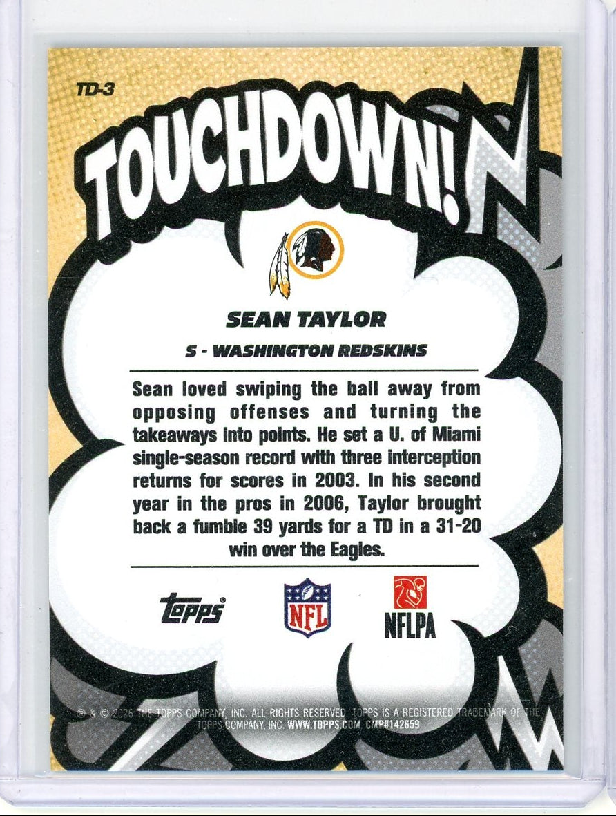 Sean Taylor 2026 Topps Flagship Touchdown SSP