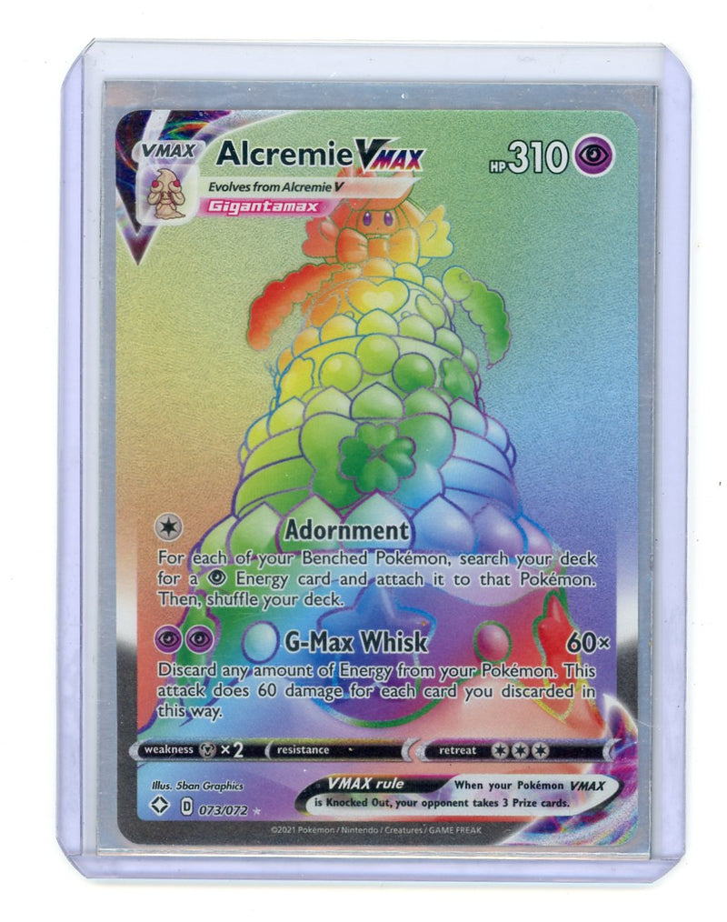 Alcremie VMAX 2021 Pokémon rare lucky rainbow holo 073/072