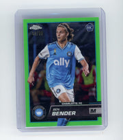 Ben Bender 2023 Topps Chrome MLS neon green refractor rookie card #'d 48/99