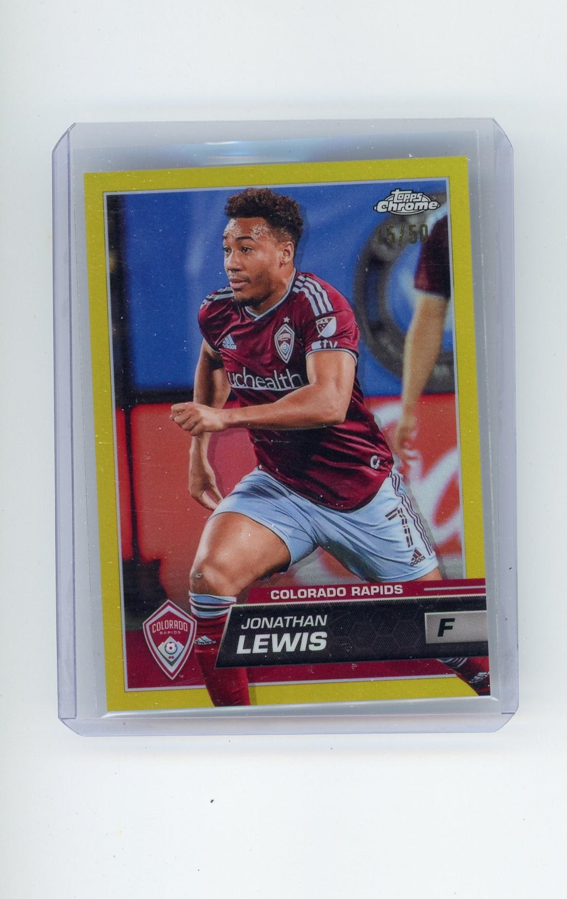 Jonathan Lewis 2023 Topps Chrome MLS gold refractor #'d 15/50