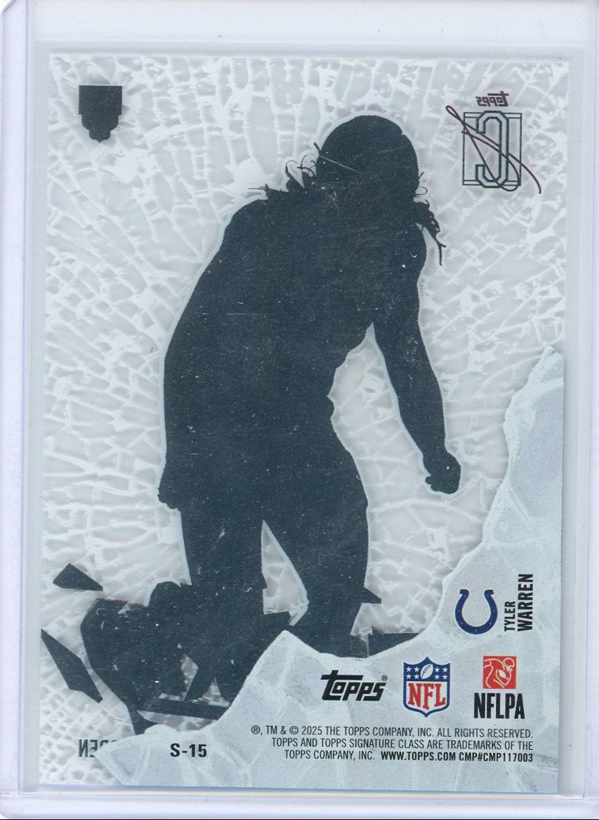 Tyler Warren 2025 Topps Signature Class Football Shattered