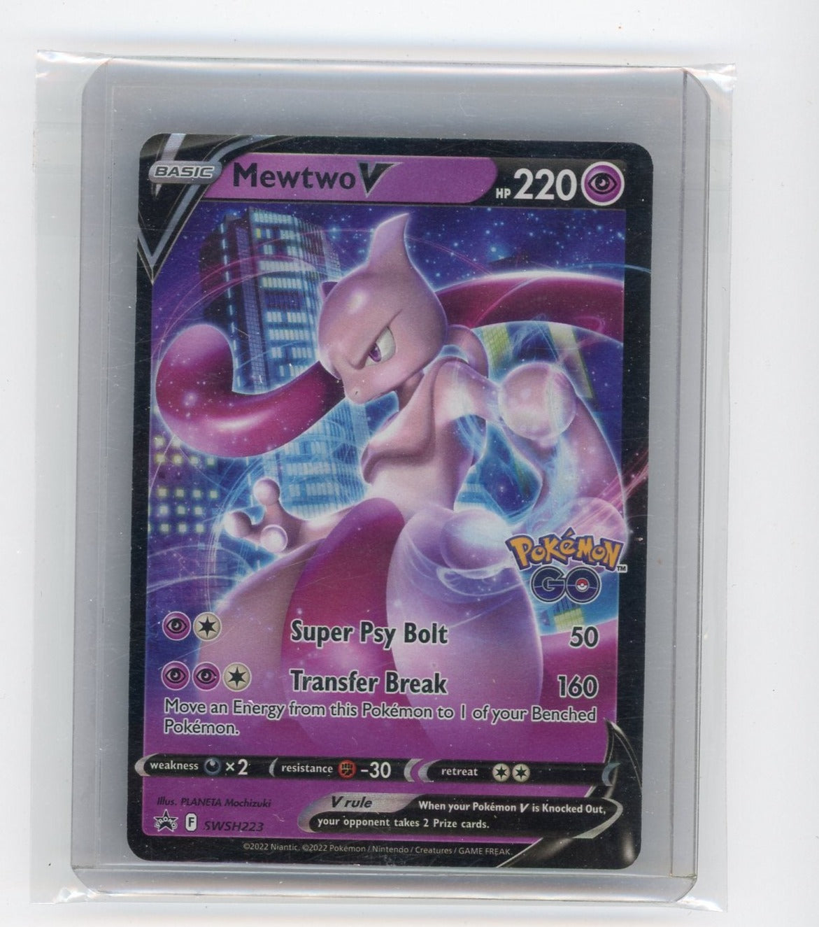 Pokemon Box Mewtwo V SWSH229 Black Star Promo Holo - Pokmon GO TCG 2022 Near Mint Sealed Mewtwo V SWSH229 SWSH: Sword & Shield Promo Cards Pokemon Box Mewtwo V SWSH229 Black Star Promo Holo - Pokmon GO TCG 2022 Near Mint Sealed Mewtwo V SWSH229 SWSH: Sword & Shield Promo Cards