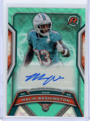 Malik Washington 2025 Topps Resurgence Rookie Signatures Aqua Surge Auto #'d 220/249