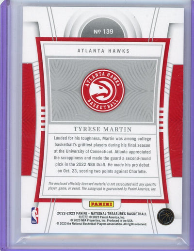 Tyrese Martin 2022-23 Panini National Treasures RPA #'d 11/25
