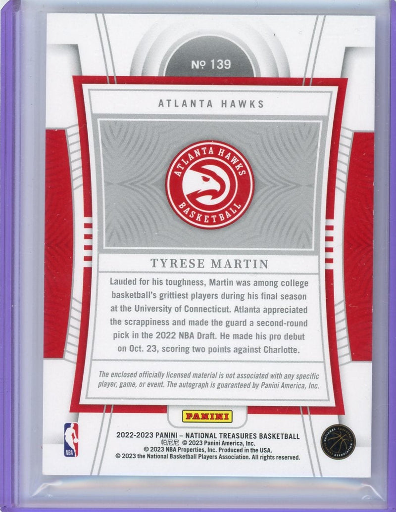 Tyrese Martin 2022-23 Panini National Treasures RPA 