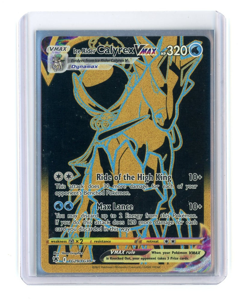 Calyrex VMAX 2022 Pokémon rare lucky black/gold holo TG29/TG30