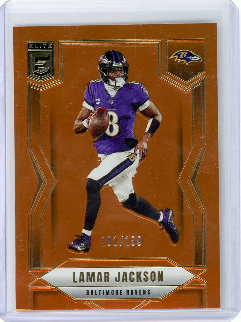 Lamar Jackson 2025 Panini Donruss Elite orange 
