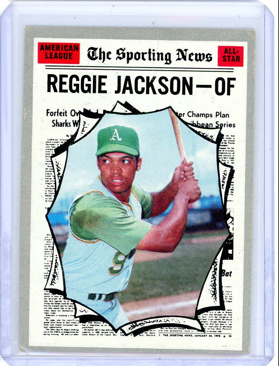 Reggie Jackson 1970 Topps Sporting News #459 DAMAGED