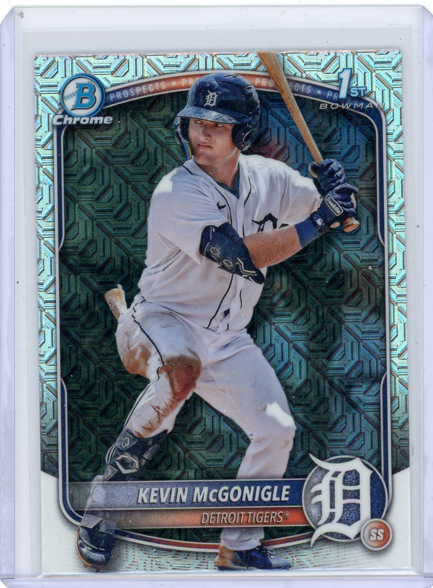 Kevin McGonigle 2025 Bowman Chrome Prospects 1st Bowman Mega Box Mojo Refractor