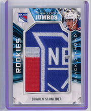 Braden Schneider 2022-23 Upper Deck Black Diamond Rookies Team Logo Jumbos relic