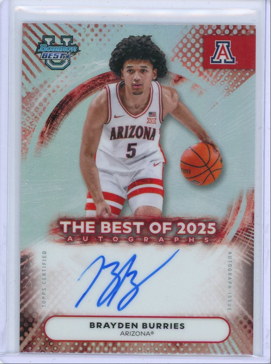Brayden Burries 2026 Bowman Best University The Best of 2025 Auto Refractor