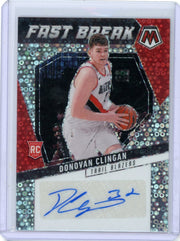 Donovan Clingan 2024-25 Panini Mosaic Fast Break Auto RC