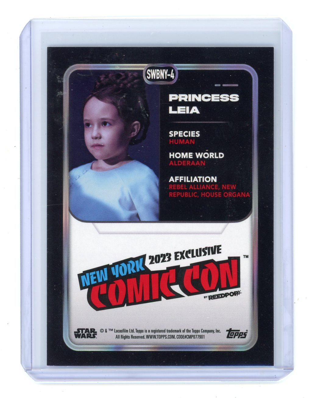 Princess Leia 2023 Topps NYCC Star Wars speckled