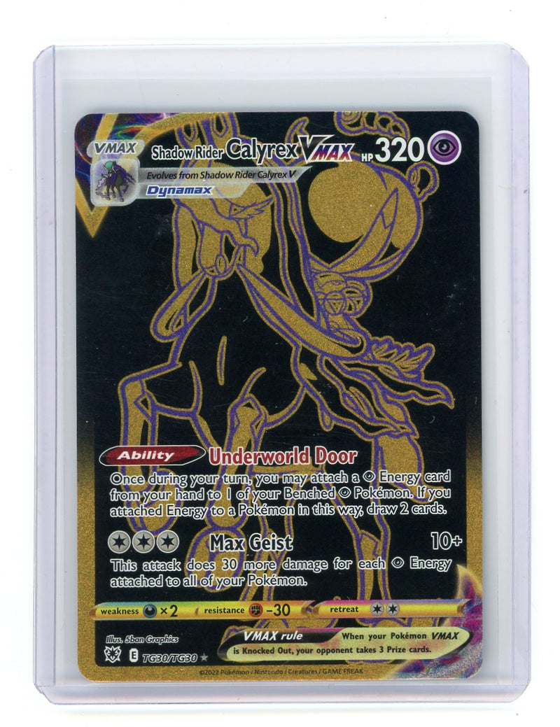 Calyrex VMAX 2022 Pokémon rare lucky black/gold holo TG30/TG30
