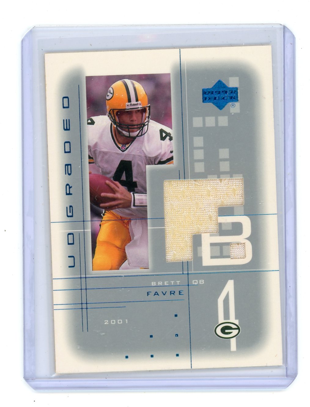 Brett Farve 2001 Upper Deck Graded Game Used Patch