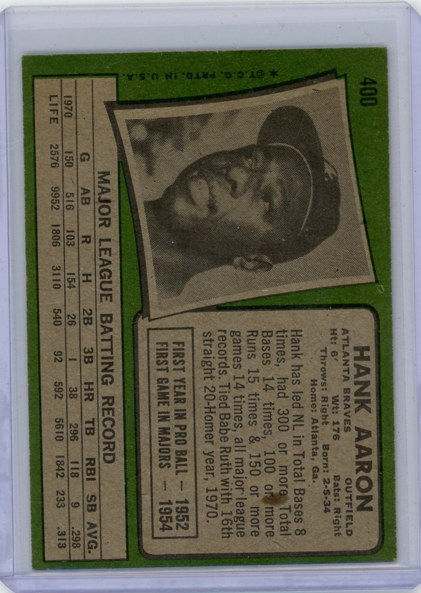 Hank Aaron 1971 Topps #400
