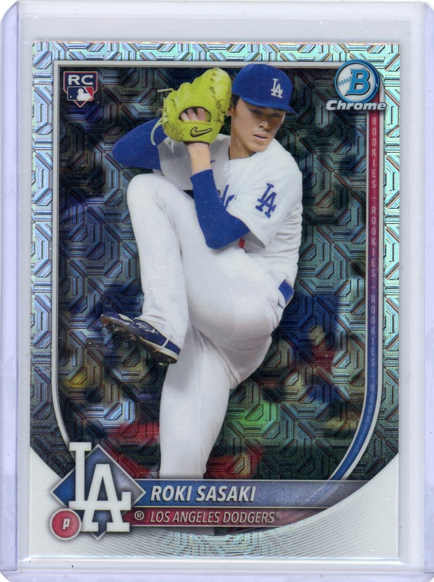 Roki Sasaki 2025 Bowman Chrome RC Mega Box Mojo Refractor