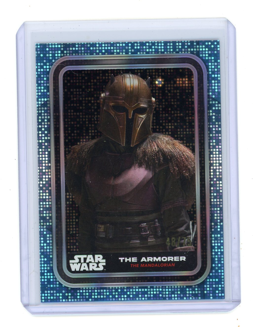 The Armorer 2023 Topps NYCC Star Wars blue speckled #'d 48/75