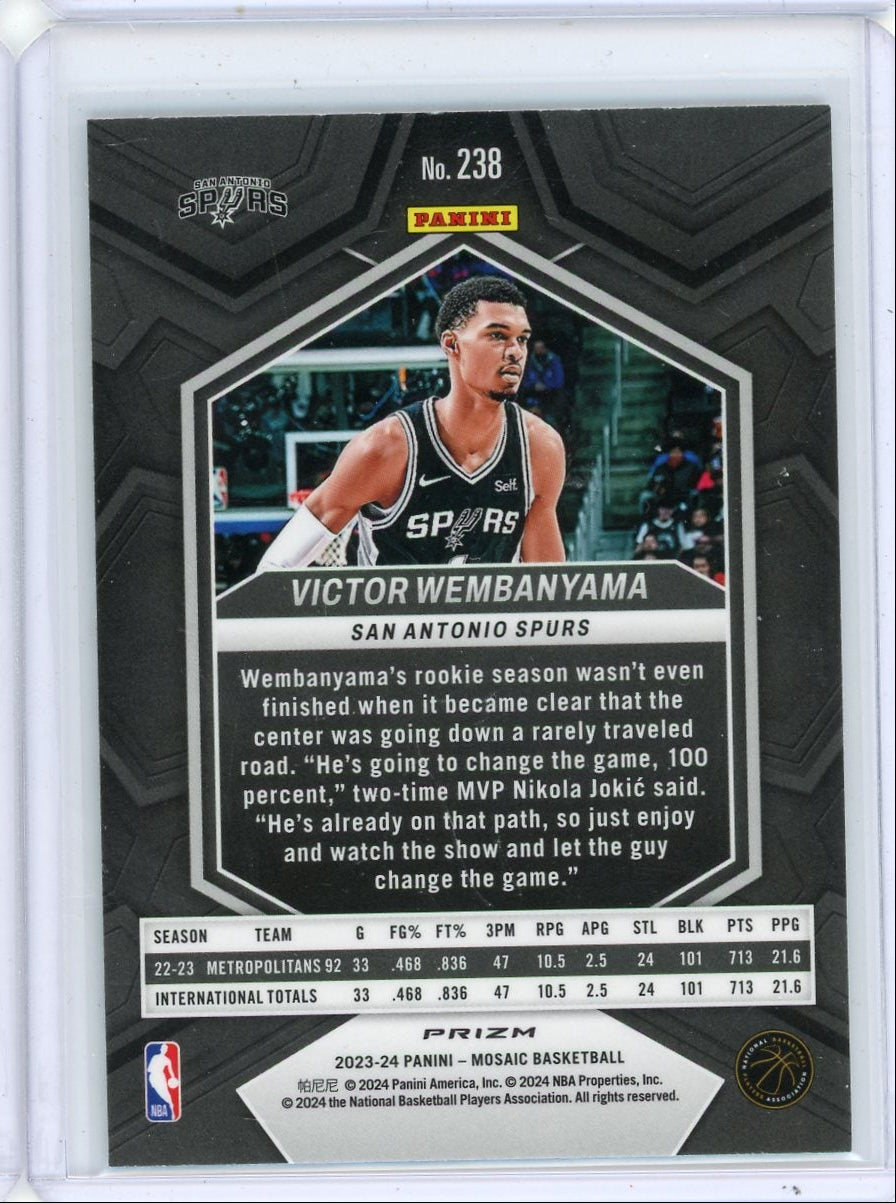 Victor Wembanyama 2023-24 Panini Mosaic Mosaic rookie card