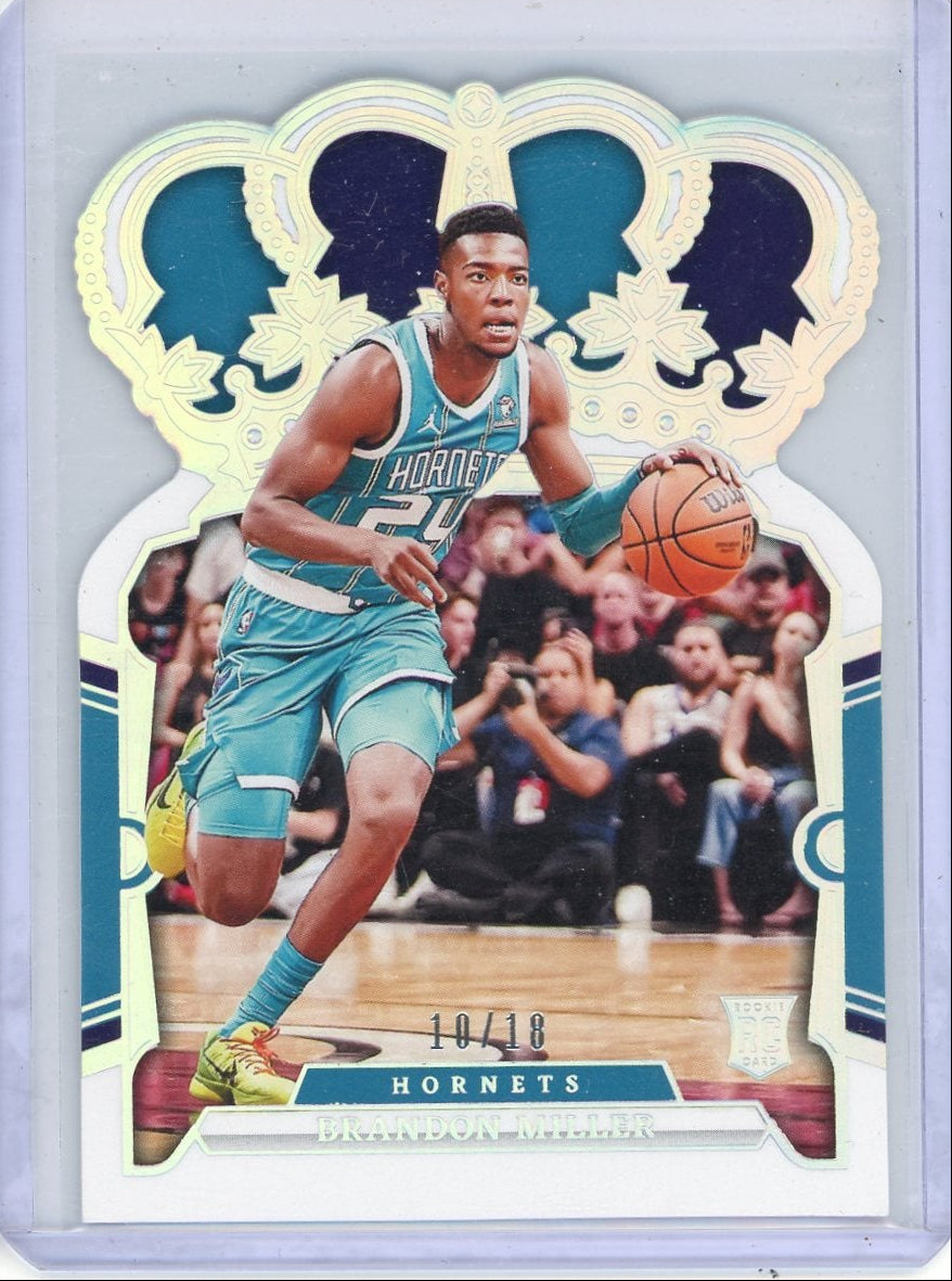 Brandon Miller 2023-24 Panini Crown Royale Silver International RC #'d 10/18