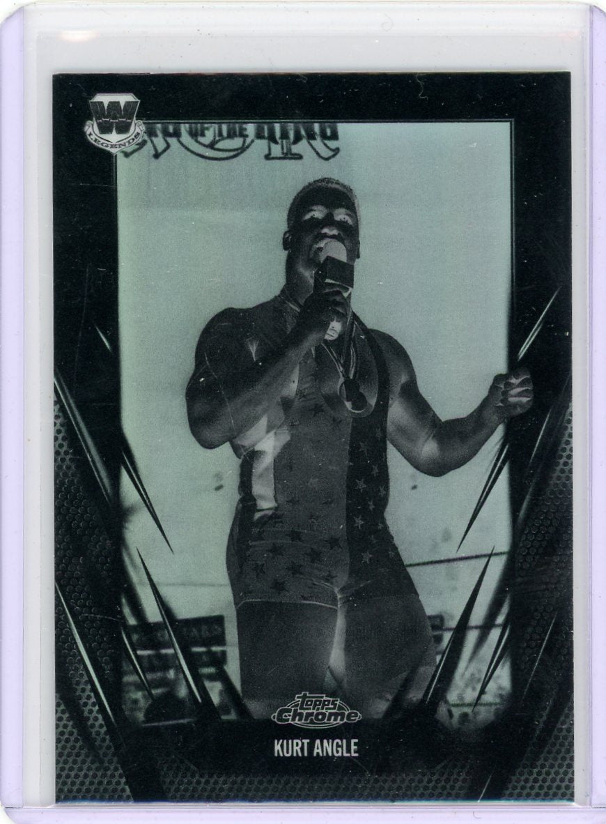 Kurt Angle 2026 Topps Chrome WWE Negative Refractor