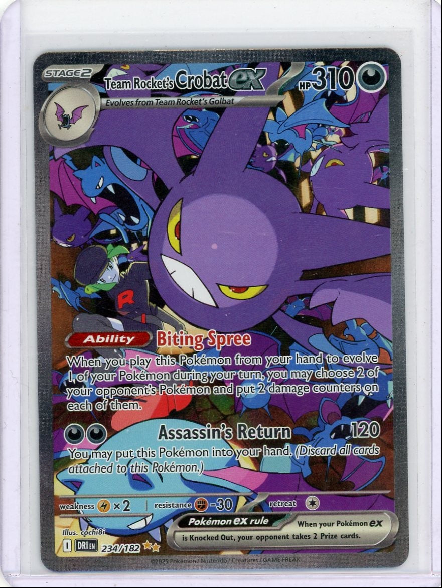 Team Rocket's Crobat ex 2025 Pokemon Destined Rivals SIR 234/182