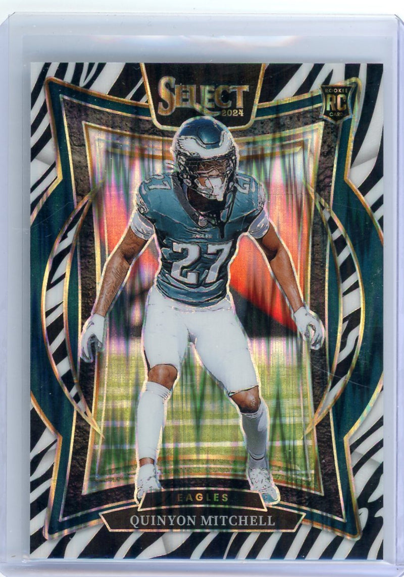 Quinyon Mitchell 2024 Panini Select Concourse Zebra Shock Prizm RC