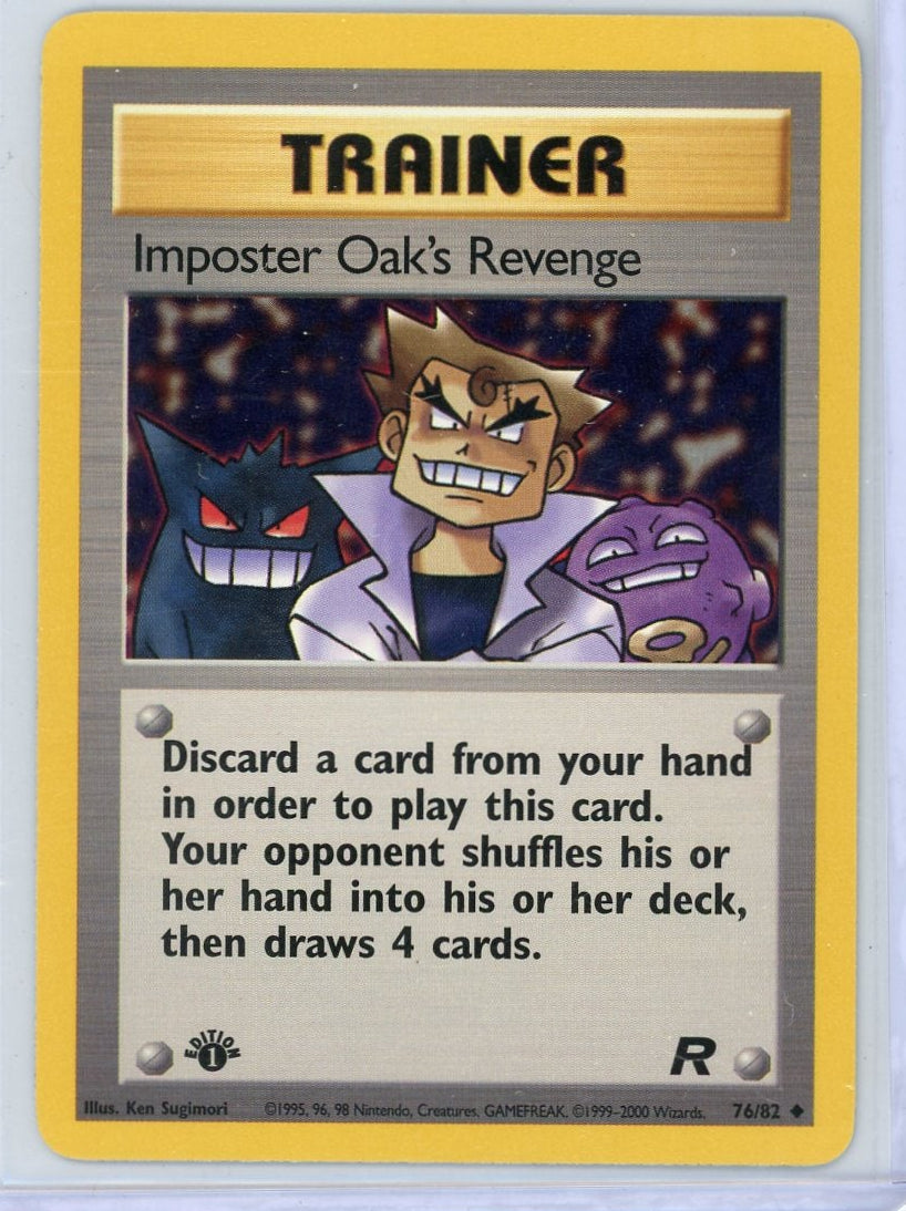 Imposter Oak's Revenge Pokémon Team Rocket 1st Edition Non Holo #76/82