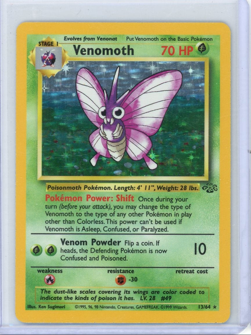 Venomoth Pokémon Jungle Holo #13/64