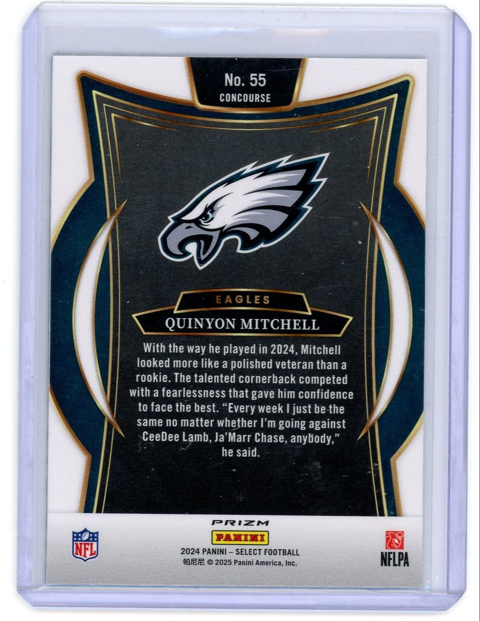 Quinyon Mitchell 2024 Panini Select Concourse Zebra Shock Prizm RC
