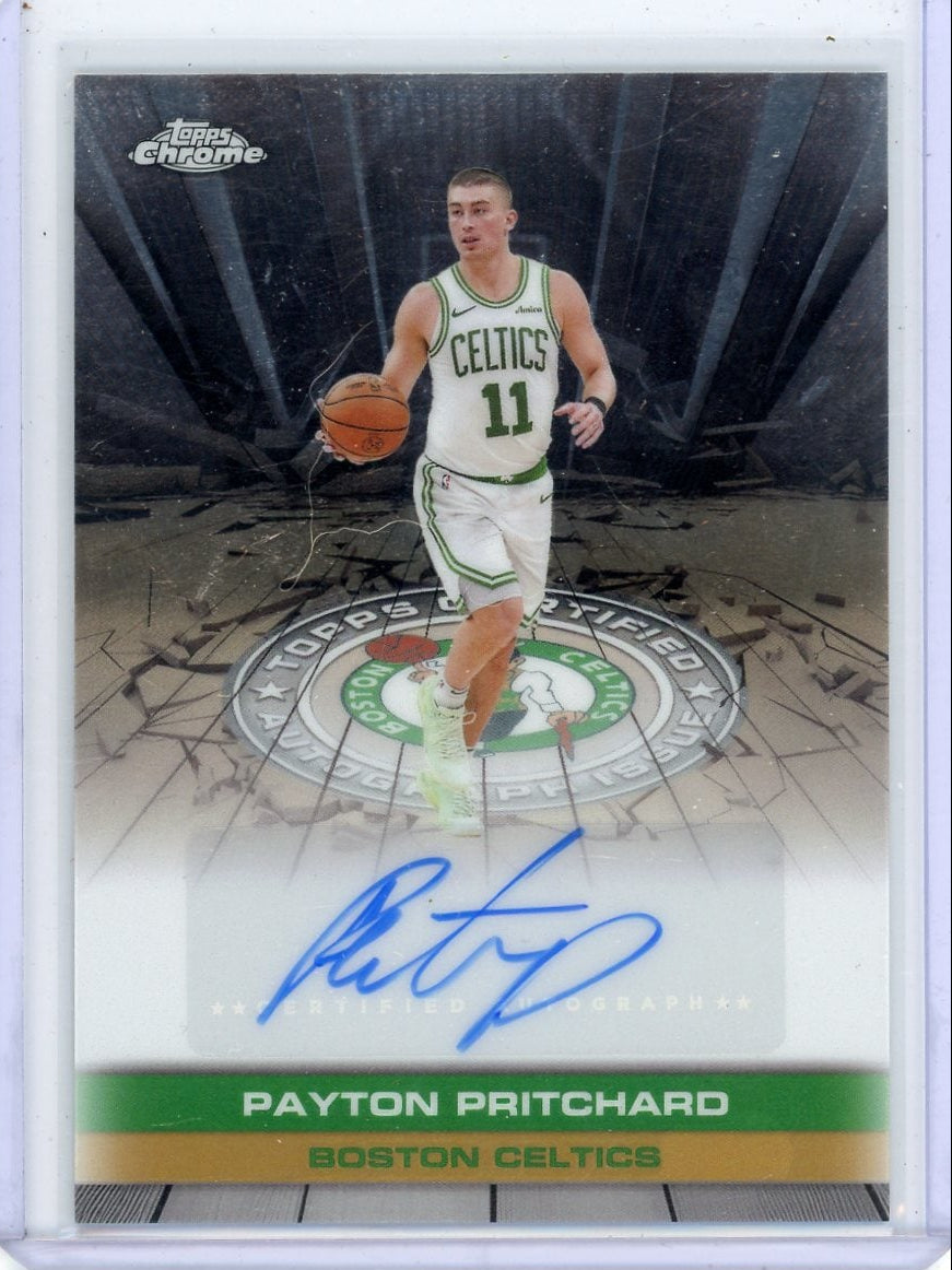 Payton Pritchard 2025-26 Topps Chrome autograph