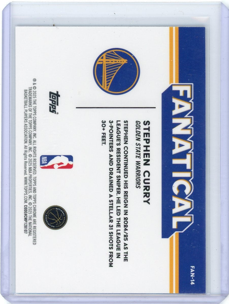 Stephen Curry 2025-26 Topps Chrome Fanatical SP
