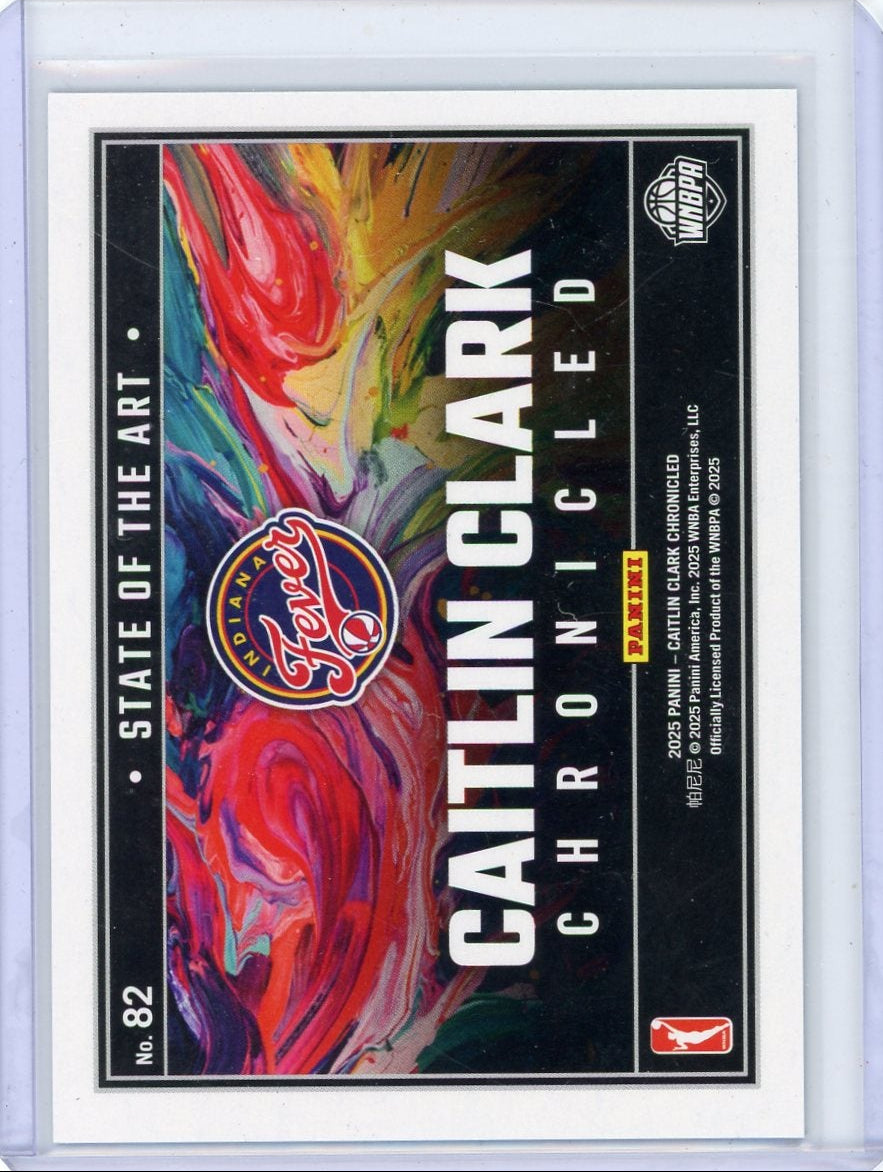 Caitlin Clark 2025 Panini Caitlin Clark Chronicled State of the Art #82 blue #'d 105/199