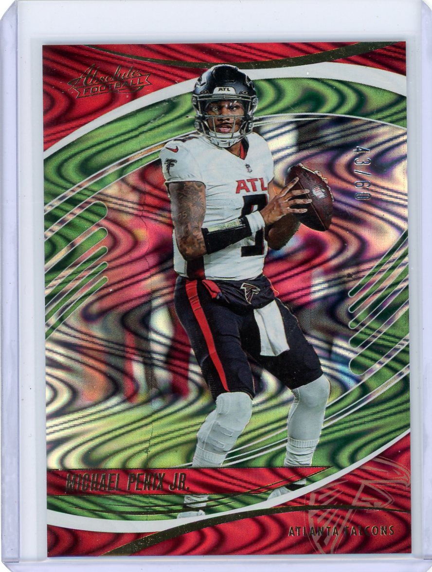 Michael Penix Jr. 2025 Panini Absolute Green Waves #'d 43/60