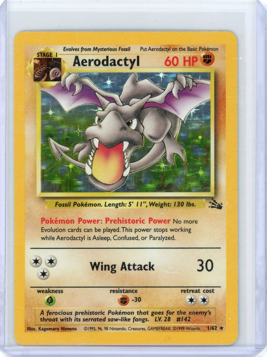 Aerodactyl Pokémon Fossil Unlimited Rare Holo #1/62