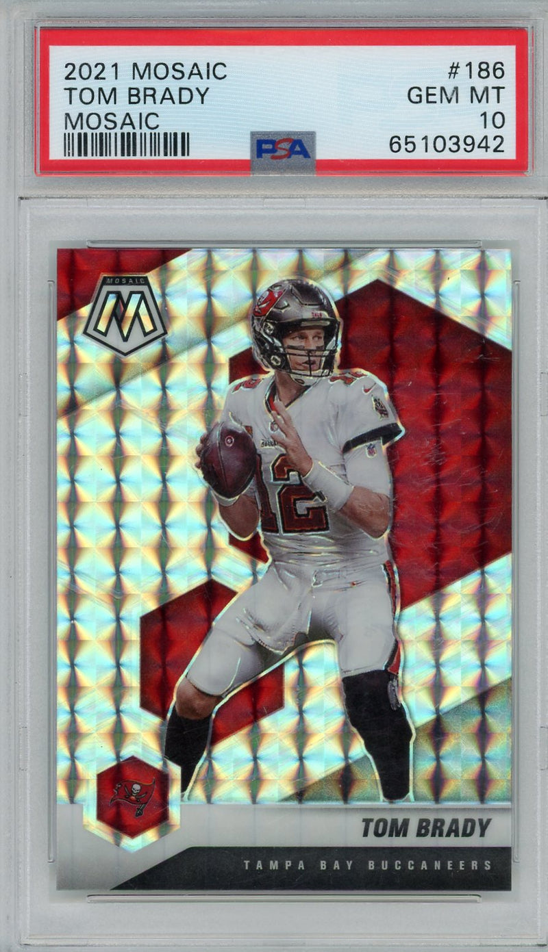 Tom Brady 2021 Panini Mosaic mosaic prizm PSA 10